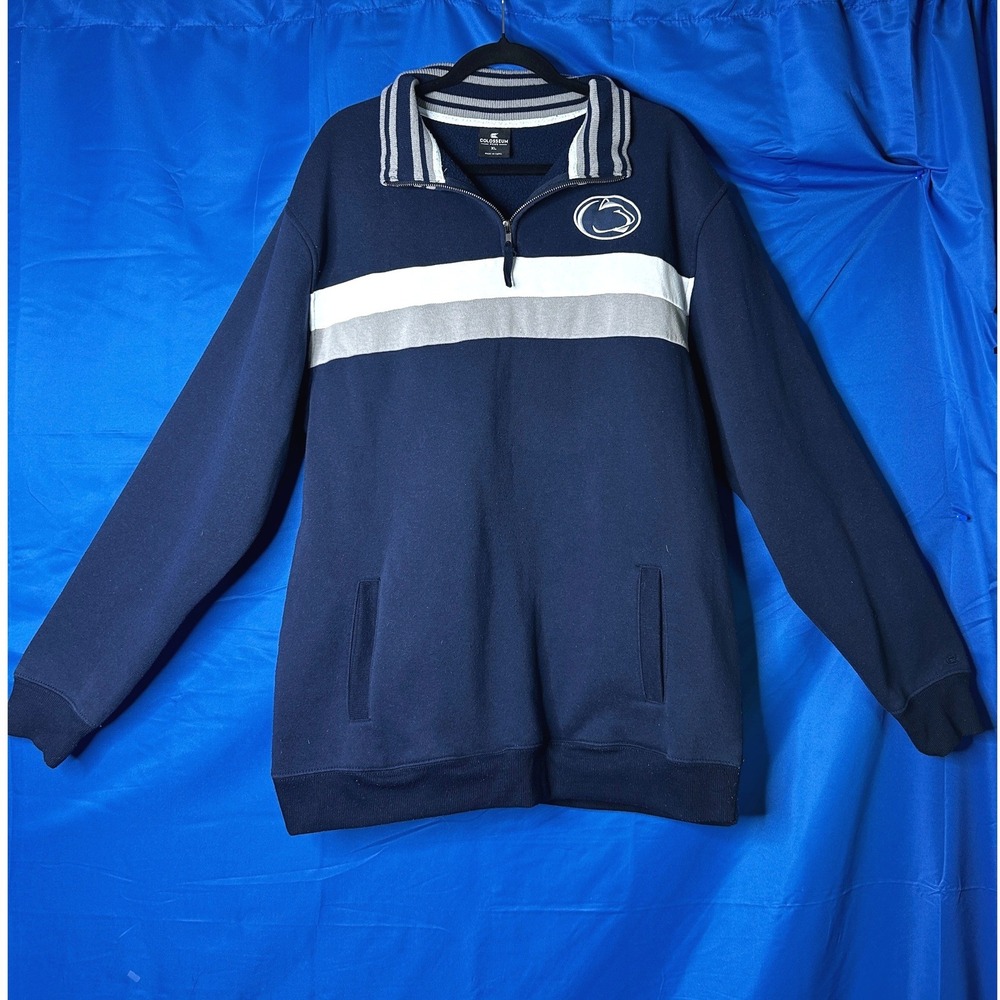 Mens Penn State Quarter Zip Sweatshirt Sz XL Collegiate Nittany Lions Pullover